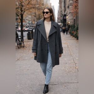 Vintage Freddi Sail over sized wool coat: old money vibe